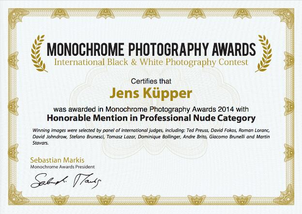 Certificate Monochrome Awards 2014